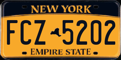 NY license plate FCZ5202