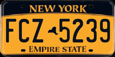 NY license plate FCZ5239