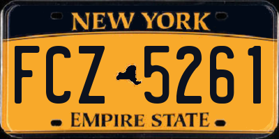 NY license plate FCZ5261