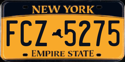 NY license plate FCZ5275