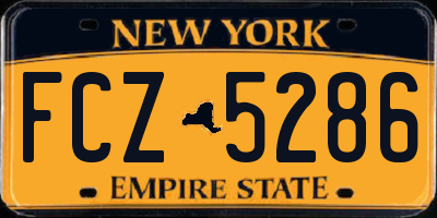 NY license plate FCZ5286