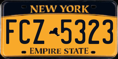 NY license plate FCZ5323