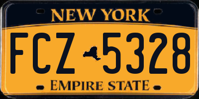 NY license plate FCZ5328