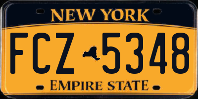 NY license plate FCZ5348