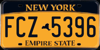 NY license plate FCZ5396
