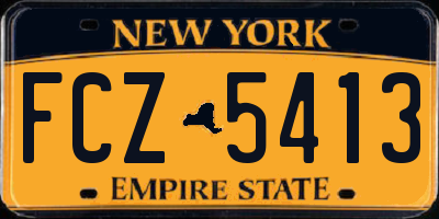 NY license plate FCZ5413