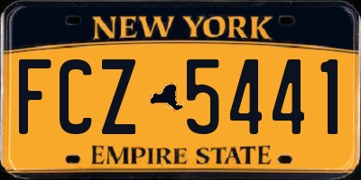 NY license plate FCZ5441