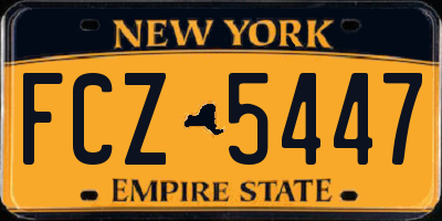 NY license plate FCZ5447