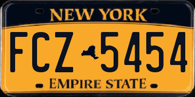 NY license plate FCZ5454