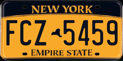 NY license plate FCZ5459