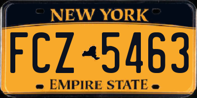 NY license plate FCZ5463