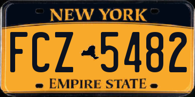 NY license plate FCZ5482
