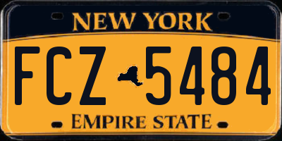 NY license plate FCZ5484