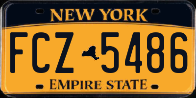 NY license plate FCZ5486