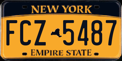 NY license plate FCZ5487