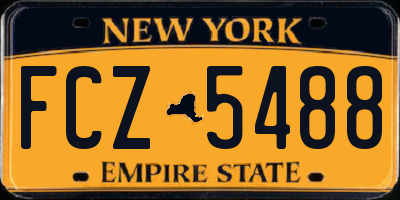 NY license plate FCZ5488