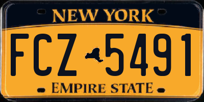 NY license plate FCZ5491