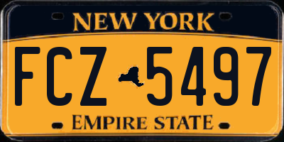 NY license plate FCZ5497
