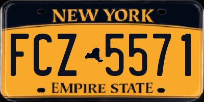 NY license plate FCZ5571