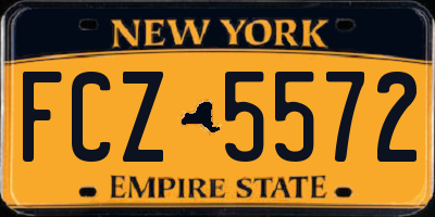 NY license plate FCZ5572