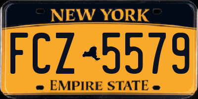 NY license plate FCZ5579