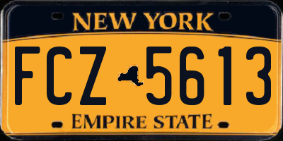 NY license plate FCZ5613
