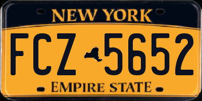 NY license plate FCZ5652