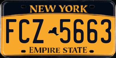 NY license plate FCZ5663