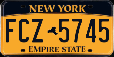 NY license plate FCZ5745