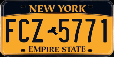 NY license plate FCZ5771