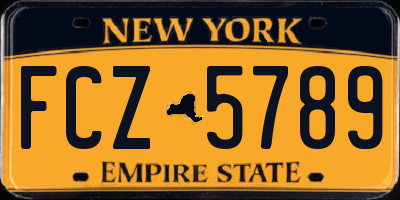 NY license plate FCZ5789