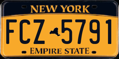 NY license plate FCZ5791