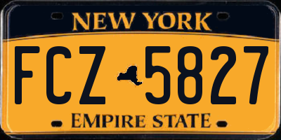 NY license plate FCZ5827