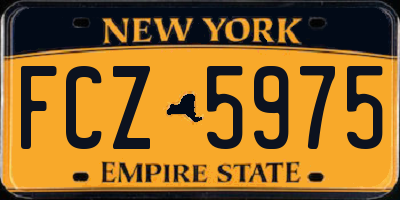 NY license plate FCZ5975