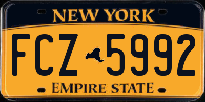 NY license plate FCZ5992