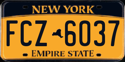 NY license plate FCZ6037