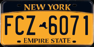 NY license plate FCZ6071