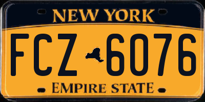 NY license plate FCZ6076