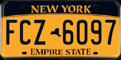 NY license plate FCZ6097