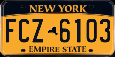 NY license plate FCZ6103