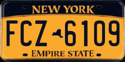 NY license plate FCZ6109
