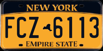 NY license plate FCZ6113