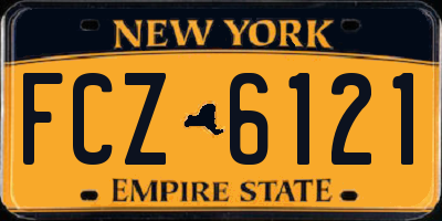 NY license plate FCZ6121