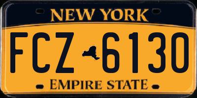 NY license plate FCZ6130