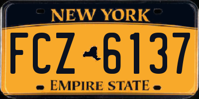 NY license plate FCZ6137