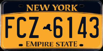 NY license plate FCZ6143