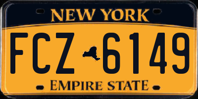NY license plate FCZ6149