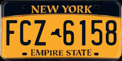 NY license plate FCZ6158
