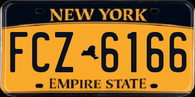 NY license plate FCZ6166