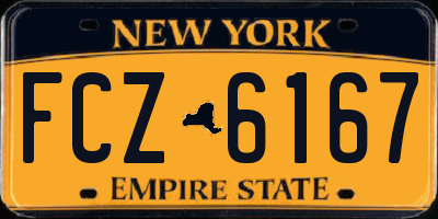 NY license plate FCZ6167